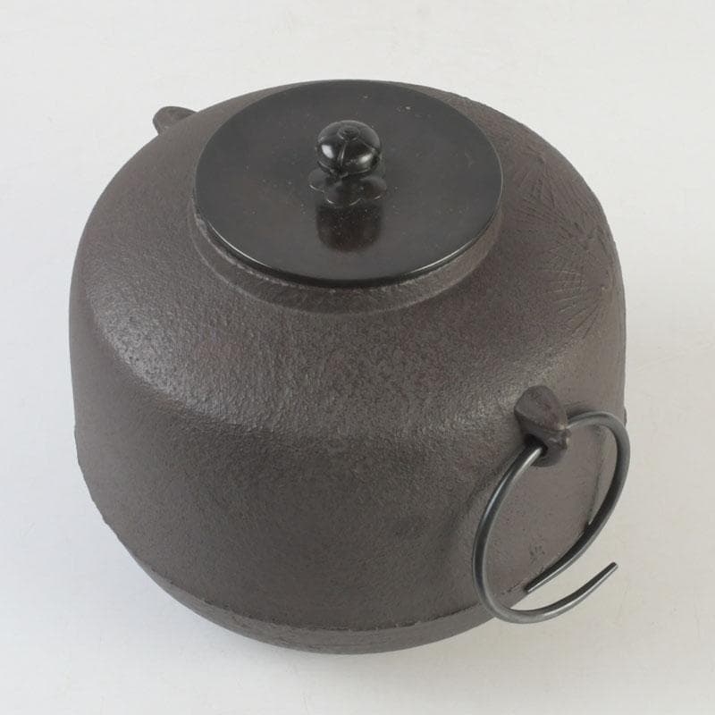 Kikuchi Masamitsu Pine Pattern Amida Iron Tea Kettle Chagama