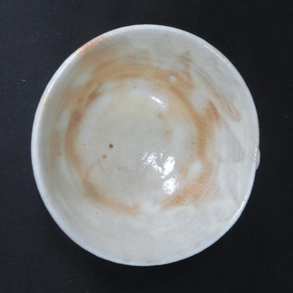 Abstract Triangle Tea Bowl by Seiwa Kiln - Modern Chawan with Geometric Iron Design