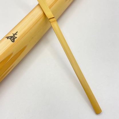Zen Bamboo Tea Scoop by Takahashi Etsudo, Motto: Mushin (No Mind)