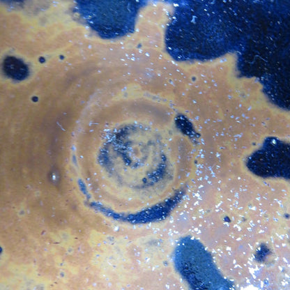 Seto Tenmoku Tea Bowl - Iron Glaze Chawan with Amber-Black Kiln Effects