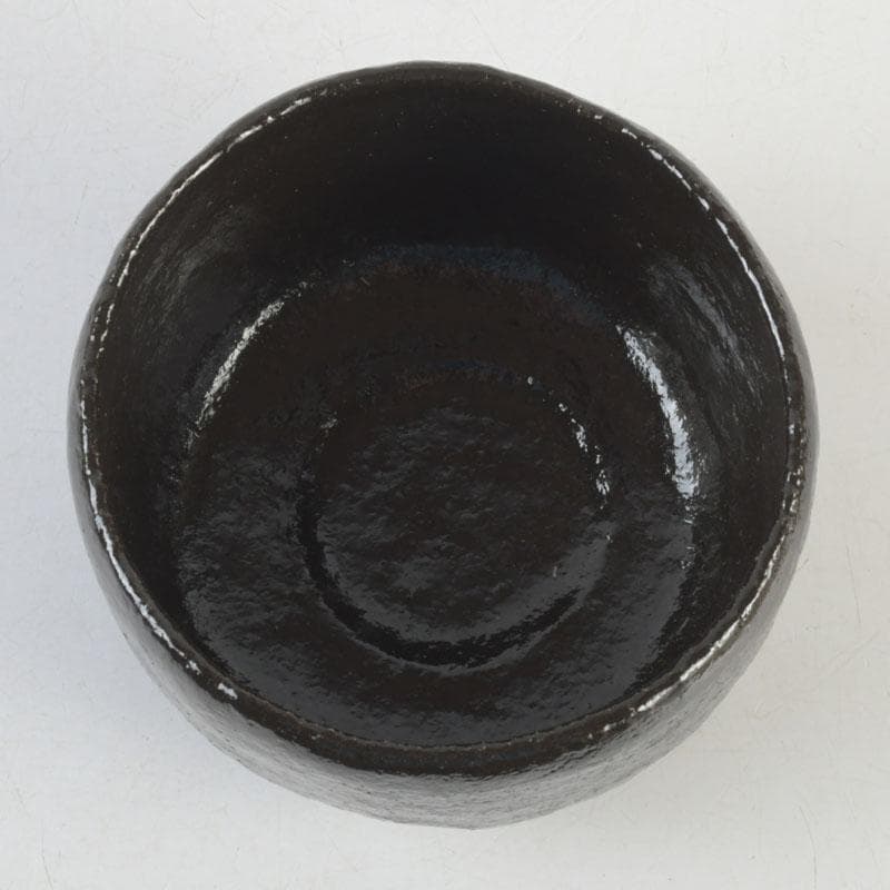 Black Raku Tea Bowl – Isoshima Kiln – Horiuchi Sokan Authentication – Taniko Sekiko – Japan