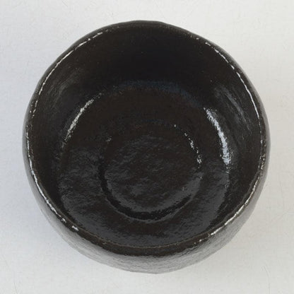 Black Raku Tea Bowl – Isoshima Kiln – Horiuchi Sokan Authentication – Taniko Sekiko – Japan