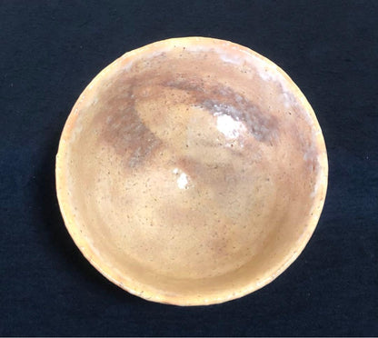 Tsuno Seiun Hagi Ware Tea Bowl — Seiun Kiln, Warm Earth Tones, Kiln-Fire Effects