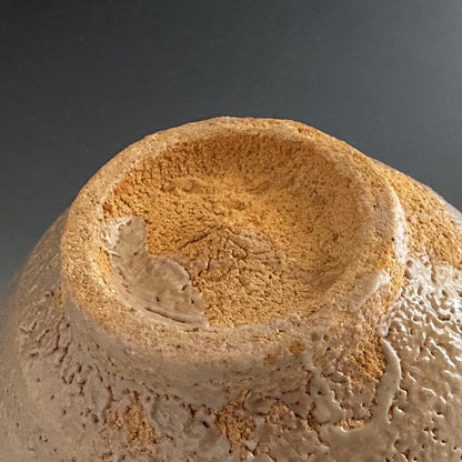 Karatsu Kawakujira Tea Bowl by Nakazato Shigetoshi - Iron Rim Glaze