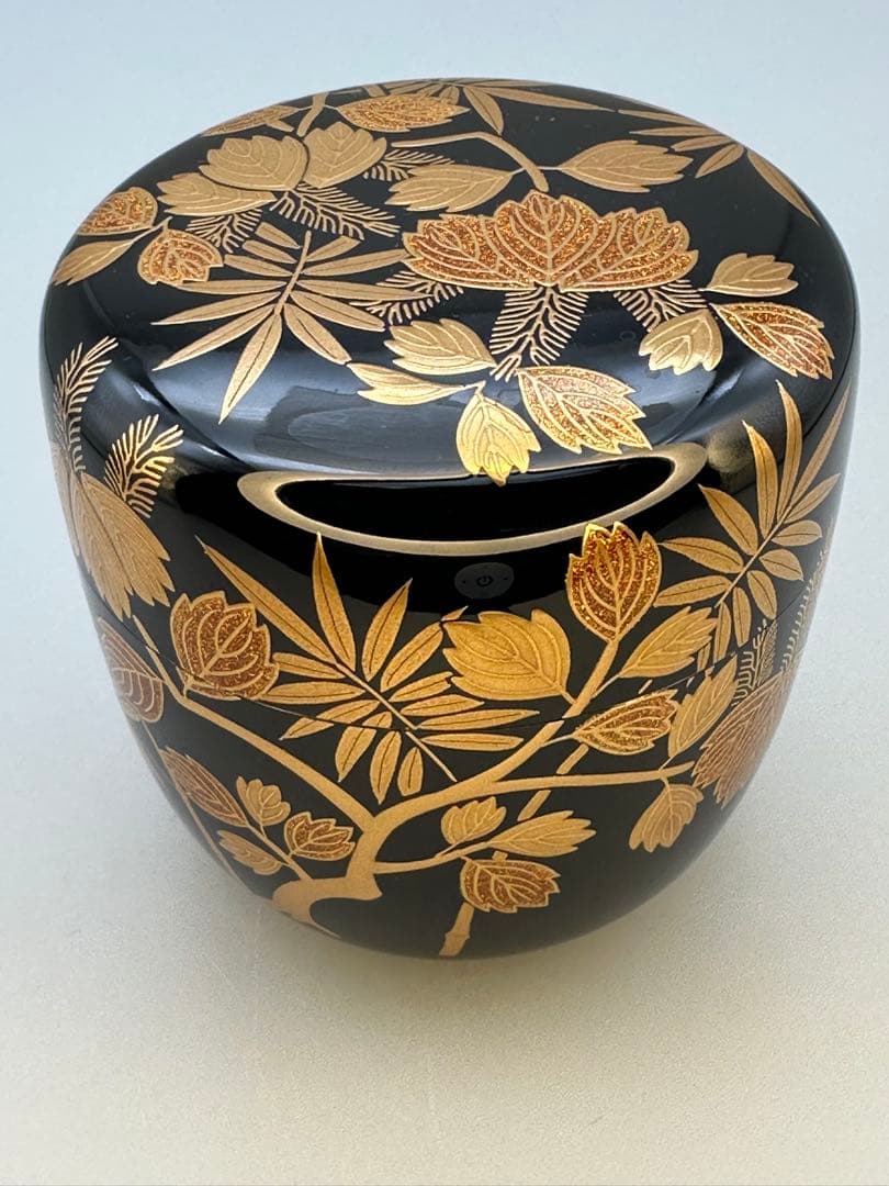 Kiritake Maki-e Large Natsume Tea Caddy by Horinouchi Sōwan - Omotesenke Grand Master Box Inscription, Signed Paulownia Box