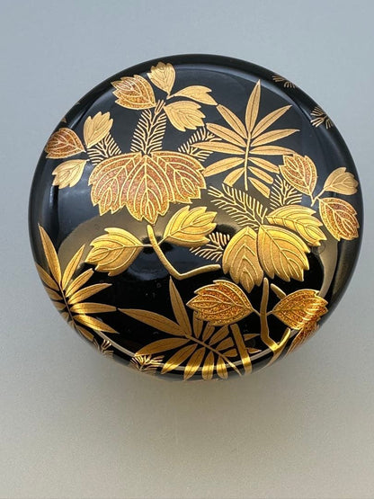 Kiritake Maki-e Large Natsume Tea Caddy by Horinouchi Sōwan - Omotesenke Grand Master Box Inscription, Signed Paulownia Box