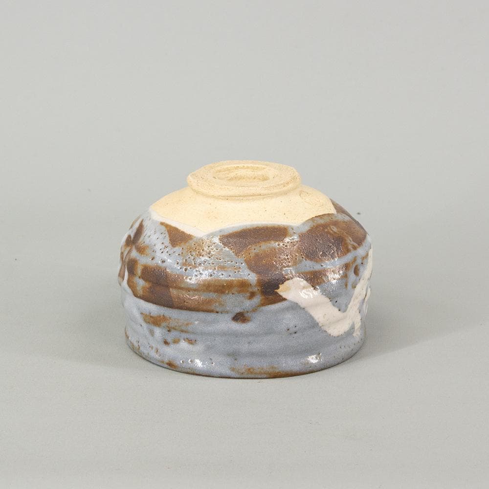 Nezumi Shino Chawan "Fukuju" by Noda Tozan — Daitokuji Inscription, Signed Box, Mino Ware Matcha Bowl
