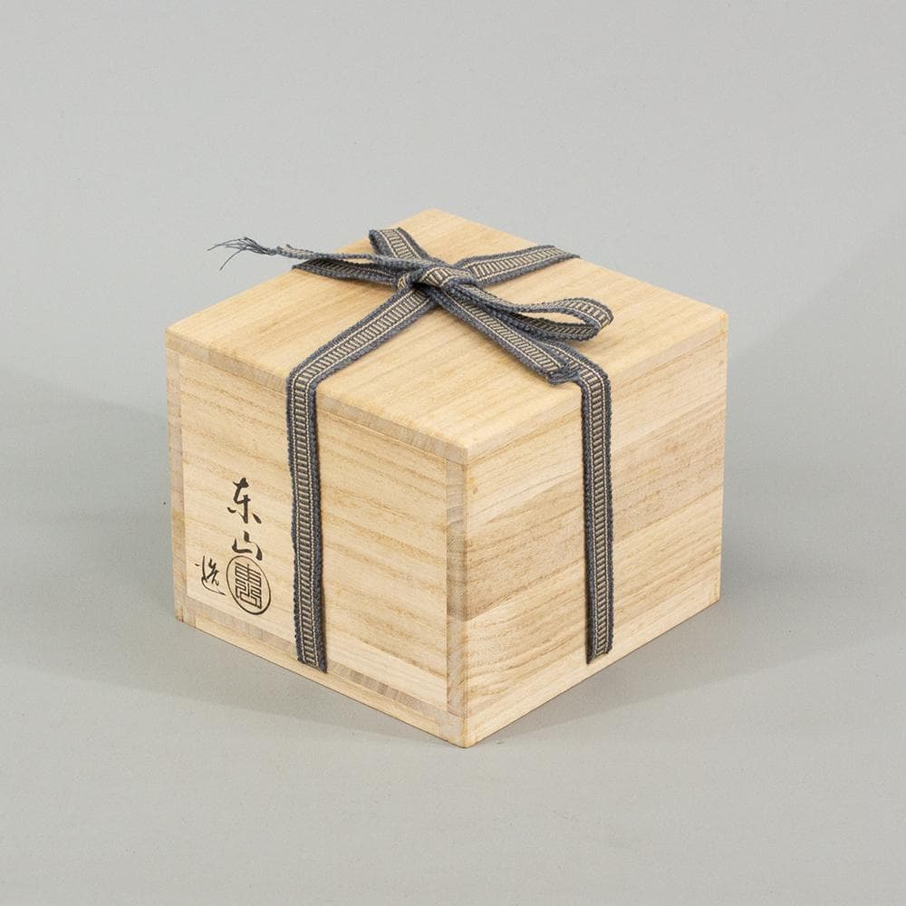 Nezumi Shino Chawan "Fukuju" by Noda Tozan — Daitokuji Inscription, Signed Box, Mino Ware Matcha Bowl
