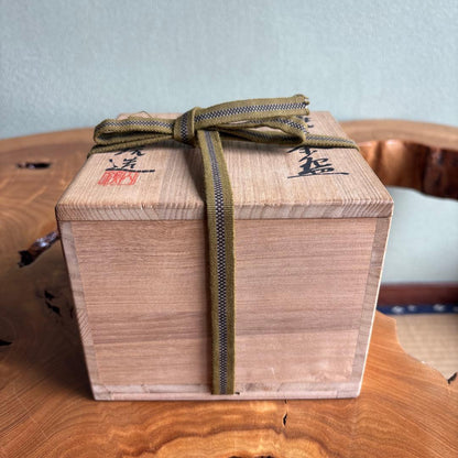 Yakishime Chawan by Tankyo - Japanese Matcha Bowl with Copper Red Oxblood Glaze and Crimson Interior, Signed Box