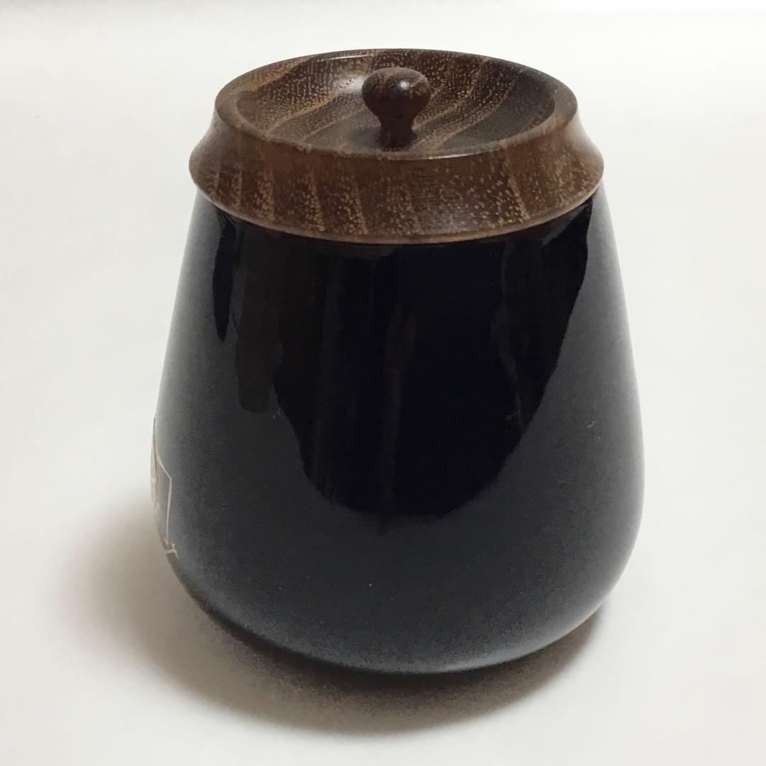 Suzumushi Maki-e Nasu-gata Chaki by Chikuryō — Black Lacquer Tea Caddy with Bell Cricket Motif, Tomobako