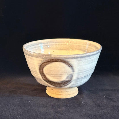 Taniguchi Shohachi Kohiki Tea Bowl with Enso — Japanese Chawan