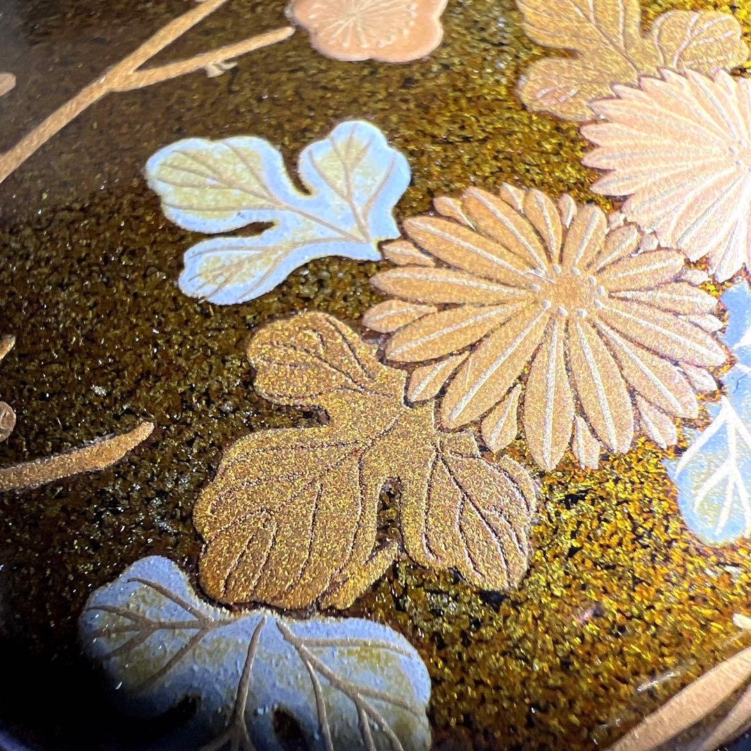 Nashiji Shikunshi Natsume by Yamashita Shunpo – Wajima Lacquer – Makie Art – Japan