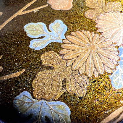 Nashiji Shikunshi Natsume by Yamashita Shunpo – Wajima Lacquer – Makie Art – Japan