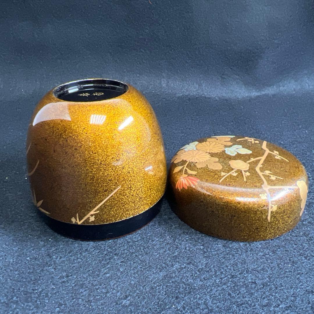 Nashiji Shikunshi Natsume by Yamashita Shunpo – Wajima Lacquer – Makie Art – Japan