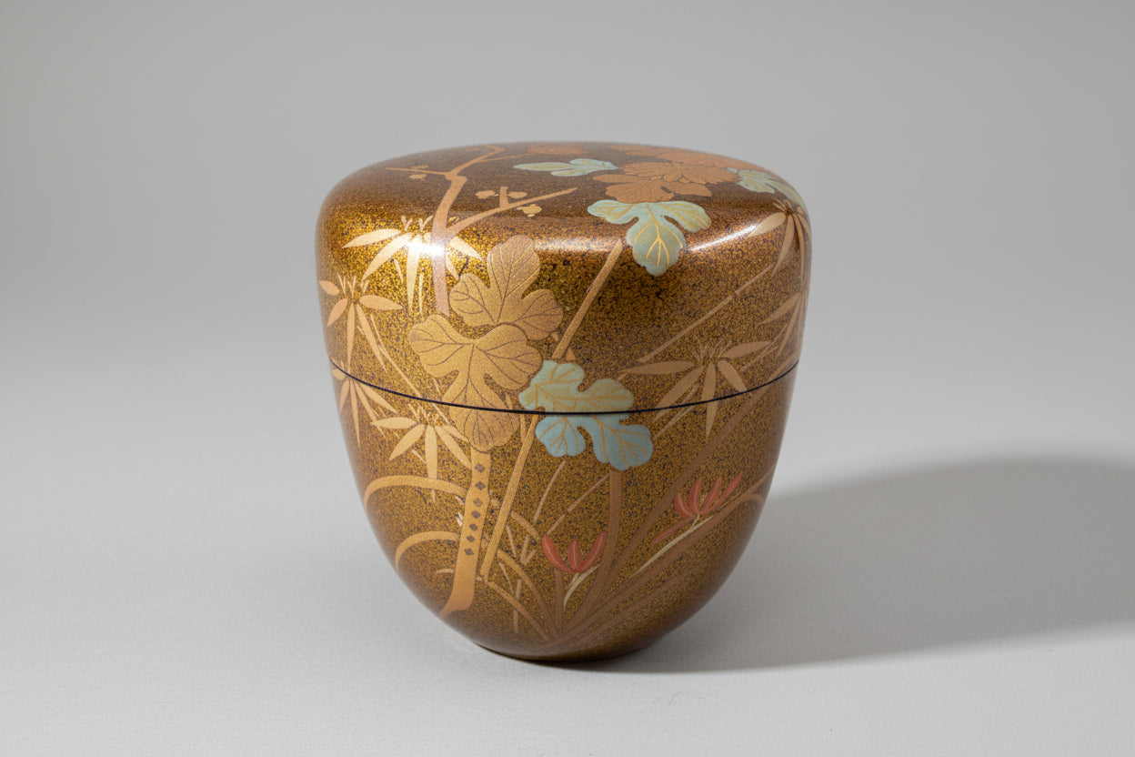 Nashiji Shikunshi Natsume by Yamashita Shunpo – Wajima Lacquer – Makie Art – Japan