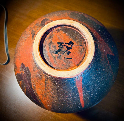 Tanishiki Masato Gasai Kutani Vase - Dual Cranes Moon and Waves