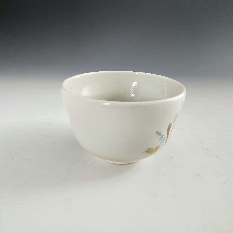 Kyoto Ninsei-style Chawan 'Haru no Michi' by Hashimoto Eihō, Wood Box