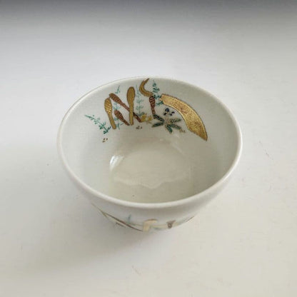 Kyoto Ninsei-style Chawan 'Haru no Michi' by Hashimoto Eihō, Wood Box