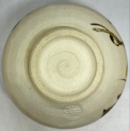 Fujitani Yoshiya Kenzan Tea Bowl | Iron-Rust Sabi-e Gold Autumn Chawan | Mizunatsuki Kiln
