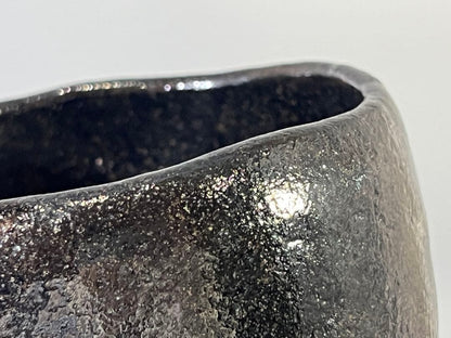 Kuraku Kuro Chawan "Shiki no Tomo" — Black Tea Bowl with Master's Inscription Box