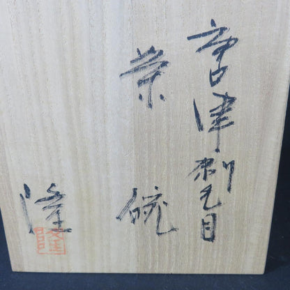 Nakazato Takashi Karatsu Hakeme Tea Bowl — Ryuta-gama Chawan with Tomobako