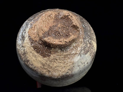 Hagi Chawan by Yoshida Hagien, Gyokuryūzan Kiln — Onihagi, Gohonde, Signed