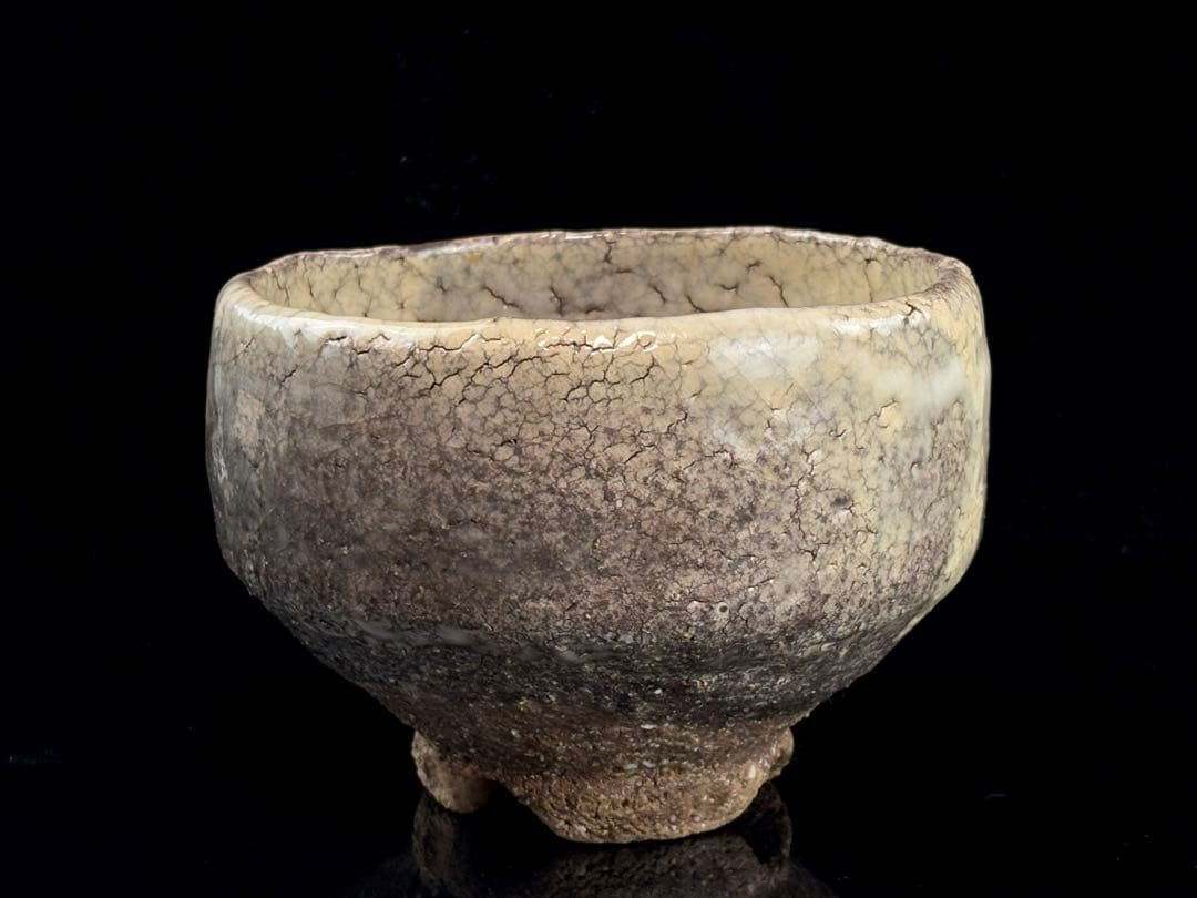 Hagi Chawan by Yoshida Hagien, Gyokuryūzan Kiln — Onihagi, Gohonde, Signed