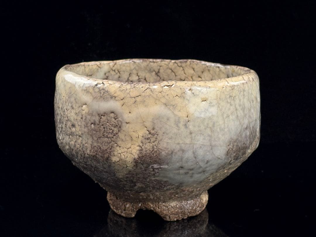 Hagi Chawan by Yoshida Hagien, Gyokuryūzan Kiln — Onihagi, Gohonde, Signed