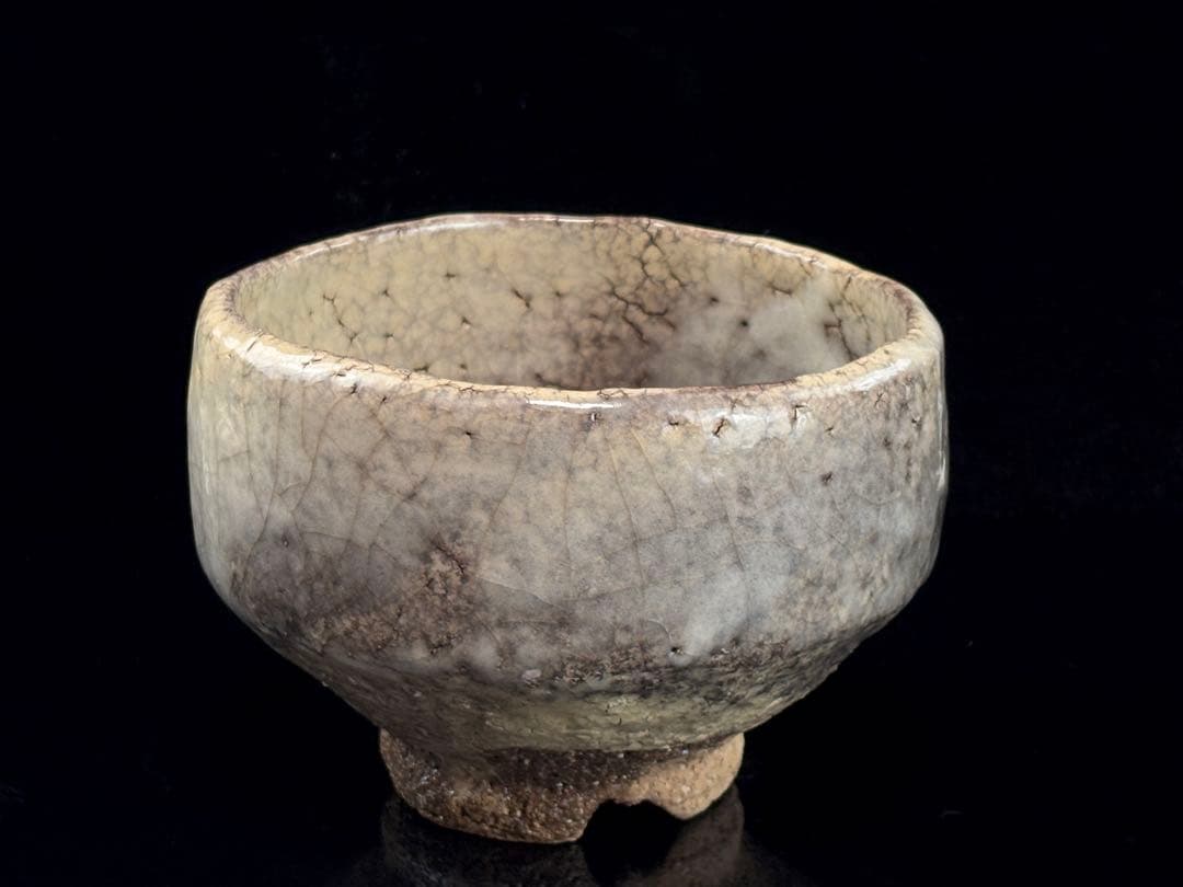 Hagi Chawan by Yoshida Hagien, Gyokuryūzan Kiln — Onihagi, Gohonde, Signed