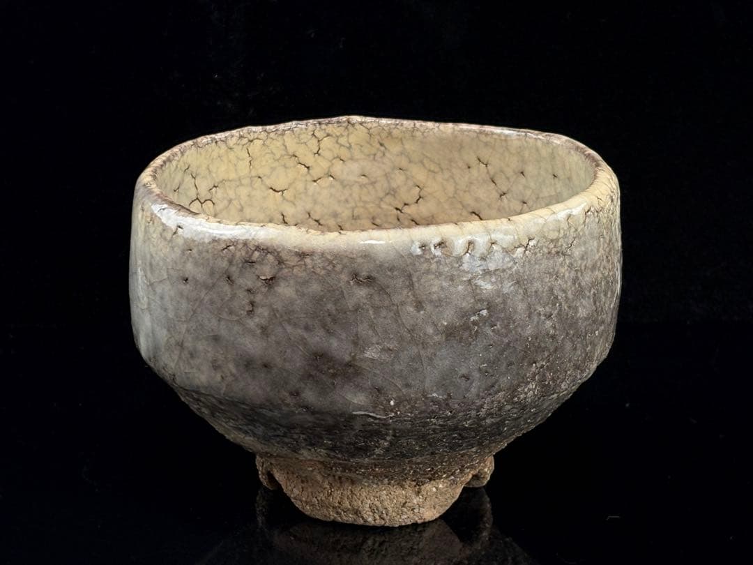 Hagi Chawan by Yoshida Hagien, Gyokuryūzan Kiln — Onihagi, Gohonde, Signed