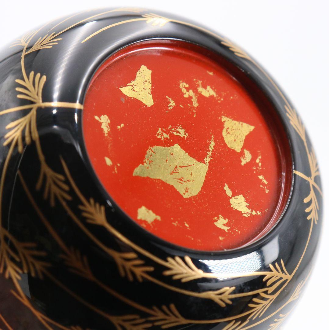Mebari Yanagi Maki-e O-Natsume by Takeuchi Kosai - Willow Gold Lacquer Tea Caddy