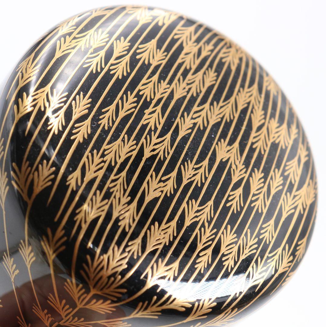 Mebari Yanagi Maki-e O-Natsume by Takeuchi Kosai - Willow Gold Lacquer Tea Caddy