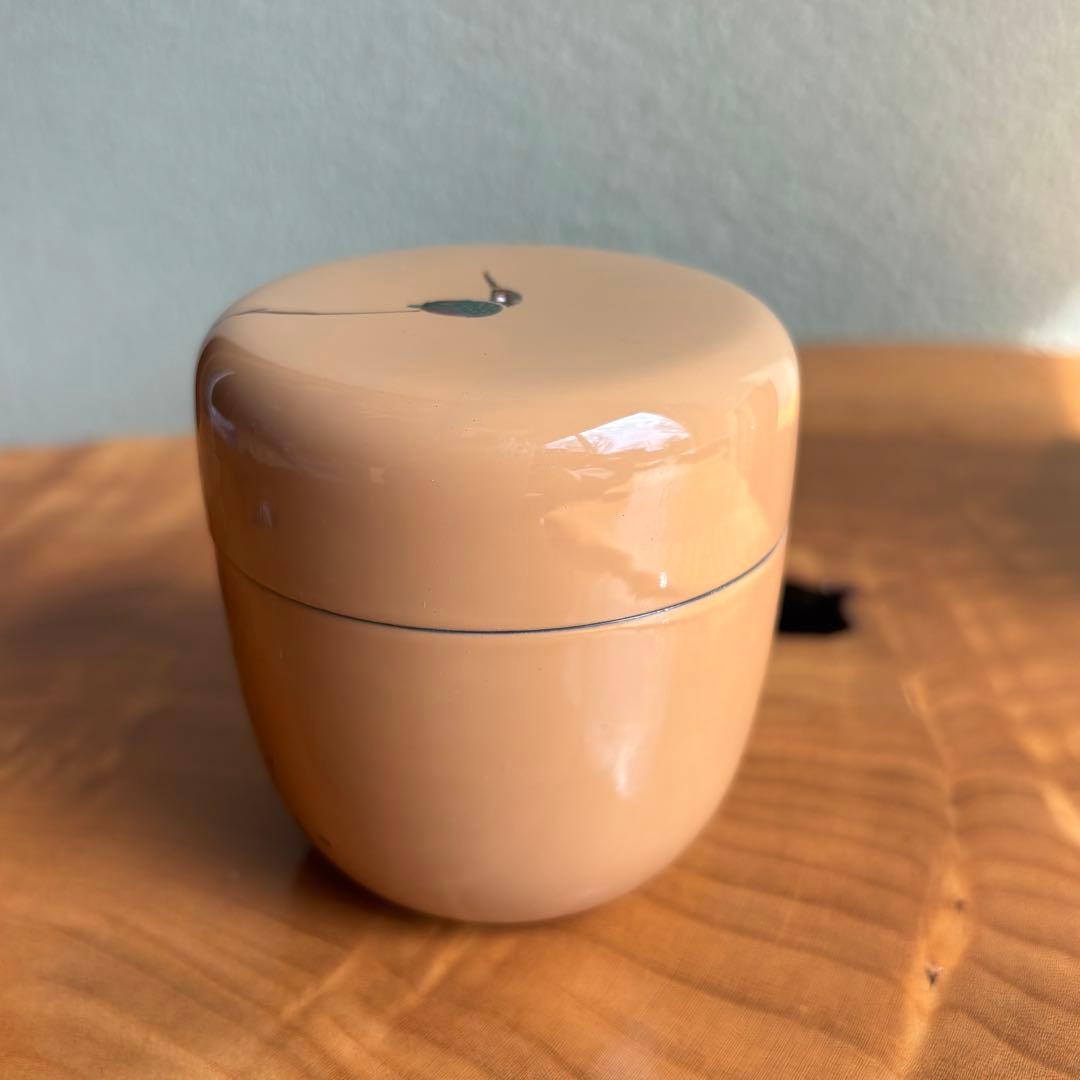 Kingfisher Maki-e Lacquer Tea Caddy by Nakatake Shoho — White Natsume with Signed Box