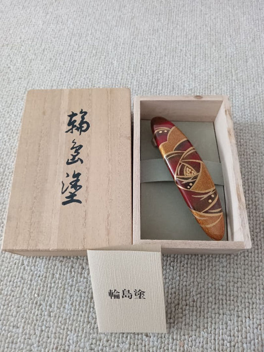 Wajima Lacquer Barrette – Handcrafted Hair Jewelry – Japan Art Lacquer
