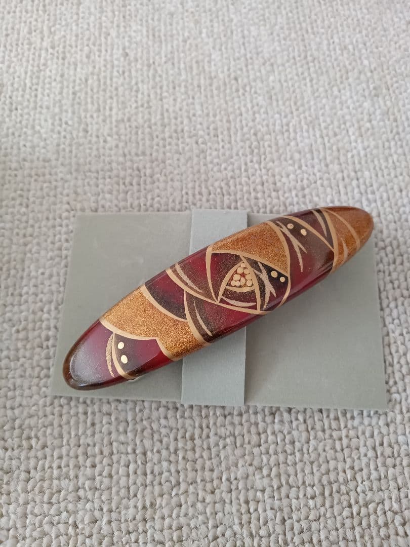 Wajima Lacquer Barrette – Handcrafted Hair Jewelry – Japan Art Lacquer
