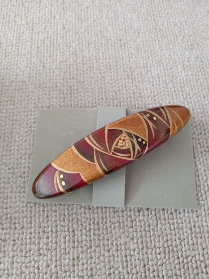 Wajima Lacquer Barrette – Handcrafted Hair Jewelry – Japan Art Lacquer