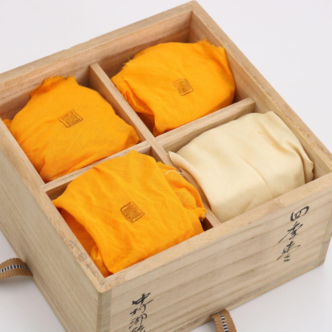 Set of 4 Seasonal Natsume by Nakamura Kosai — Shiki Natsume Maki-e Tea Caddies, Tomobako