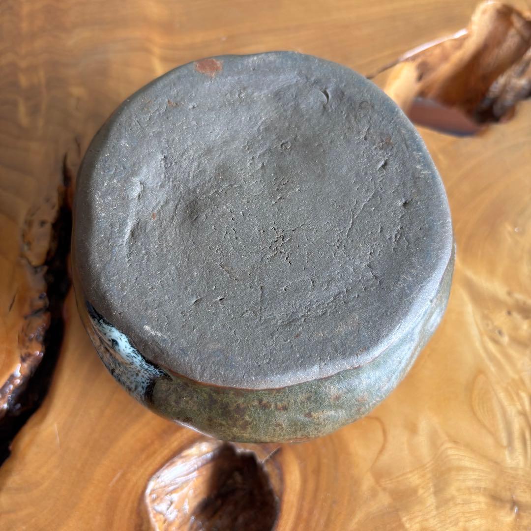 Unknown Artist | Tezukune Chawan | Hand-Built Tea Bowl | White Cascade Glaze | Wabi