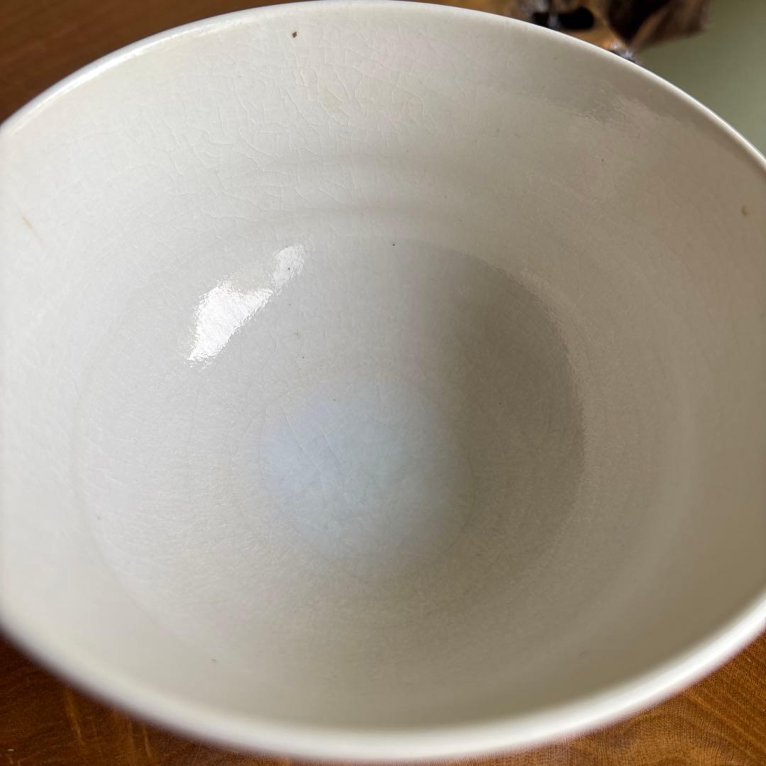 Kiyomizu Ware Matcha Bowl with Chrysanthemum Crest — Chugūji Temple Commission, Shared Wooden Box