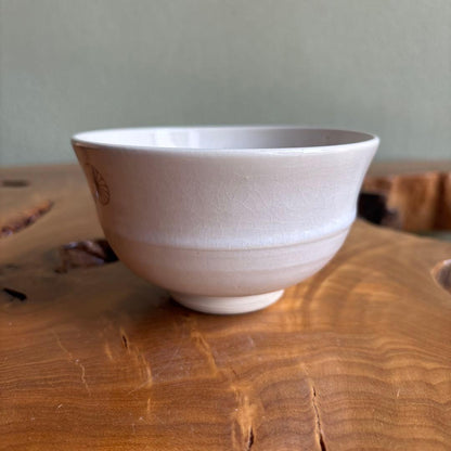 Kiyomizu Ware Matcha Bowl with Chrysanthemum Crest — Chugūji Temple Commission, Shared Wooden Box