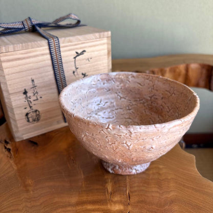 Udagawa Seikoku Hagi Chawan — Oni-Hagi Textured Matcha Bowl with Tomobako