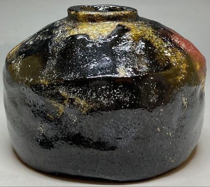 Koetsu-utsushi Black Raku Tea Bowl 'Daifuku' by Kichiemon - Yabunouchi Togetsusai Box