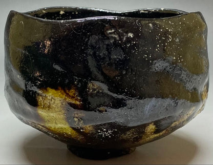 Koetsu-utsushi Black Raku Tea Bowl 'Daifuku' by Kichiemon - Yabunouchi Togetsusai Box