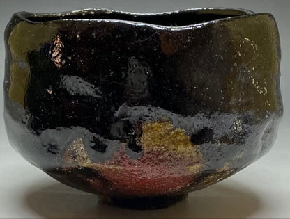 Koetsu-utsushi Black Raku Tea Bowl 'Daifuku' by Kichiemon - Yabunouchi Togetsusai Box