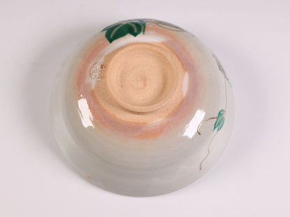 Nakamura Shuho Kenzan-Style Morning Glory Hirachawan - Kyo-ware Summer Tea Bowl