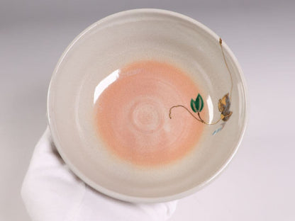 Nakamura Shuho Kenzan-Style Morning Glory Hirachawan - Kyo-ware Summer Tea Bowl