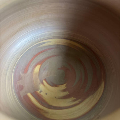 Tokoname Kensui Waste Water Bowl by Yūhō — Nerikomi Striped Clay, Tea Ceremony