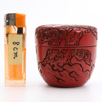 Minohara Koichi Murakami Tsuishu Carved Pine Natsume With Tomobako