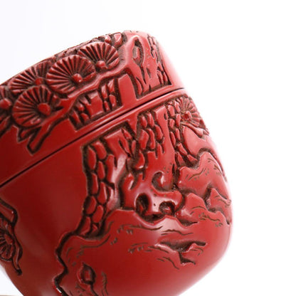 Minohara Koichi Murakami Tsuishu Carved Pine Natsume With Tomobako