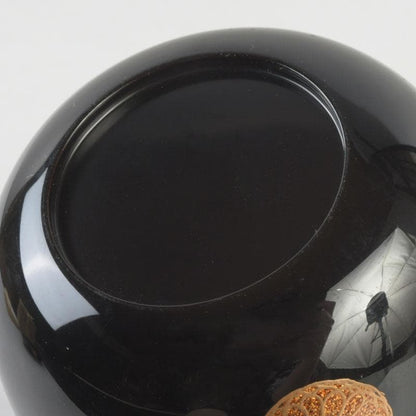 Wajima Lacquer Natsume — Kiku-Kiri Maki-e by Sōhō Mokushiro | Japanese Tea Ceremony
